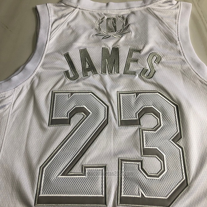 Camiseta Los Angeles Lakers LeBron James #23 MVP Blanco
